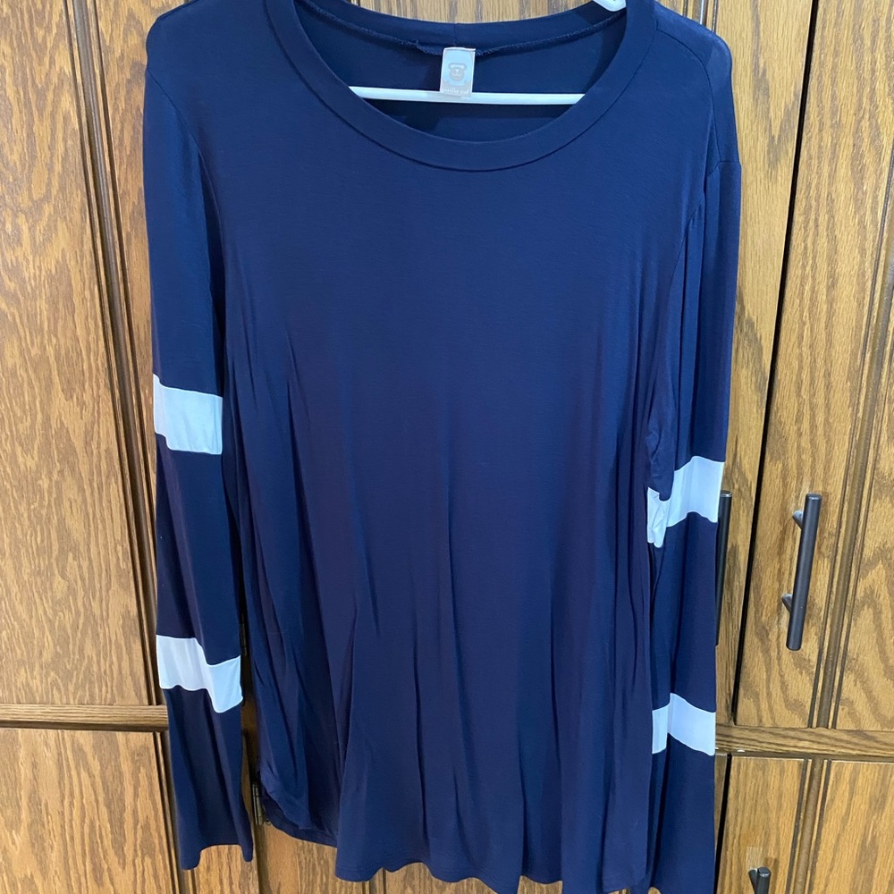 Women’s, Gorilla Cat, Large, Navy Blue, Long Sleeve Tunic